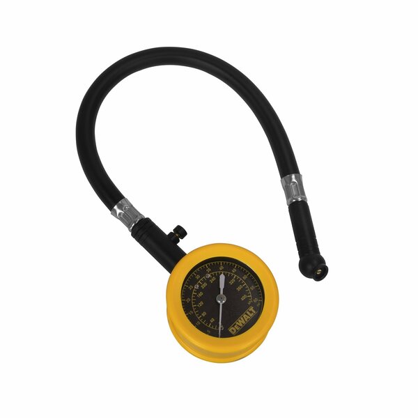 Dewalt Analog Dial Gauge With Bleeder, 12 Hose and Swivel Chuck DXCM032-0149